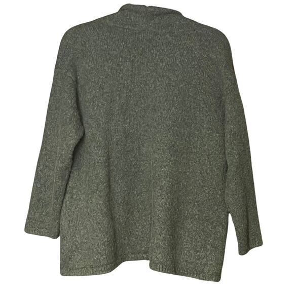 J.Jill Pure Jill cardigan green heavy wool blend sweater warm cozy size large P - Picture 2 of 4